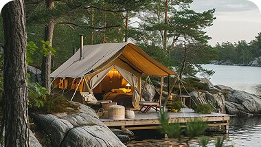 Safari lodge near Volcanoes National Park Rwanda